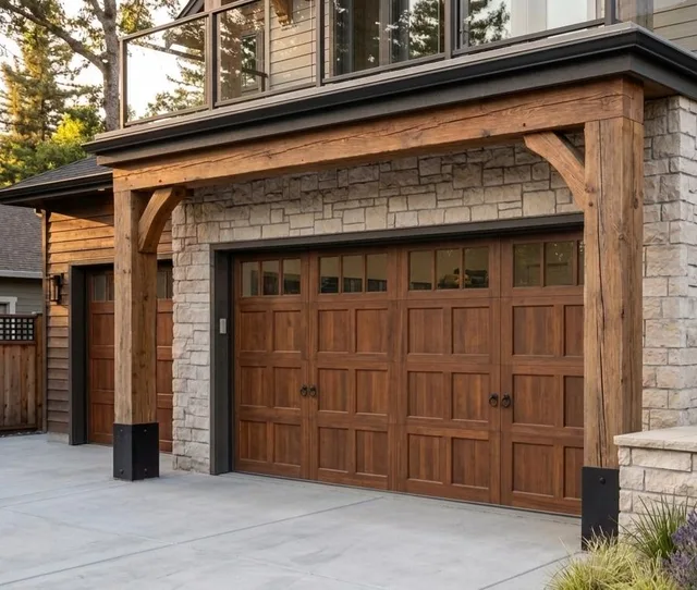 Wood garage door repair in Hacienda Heights